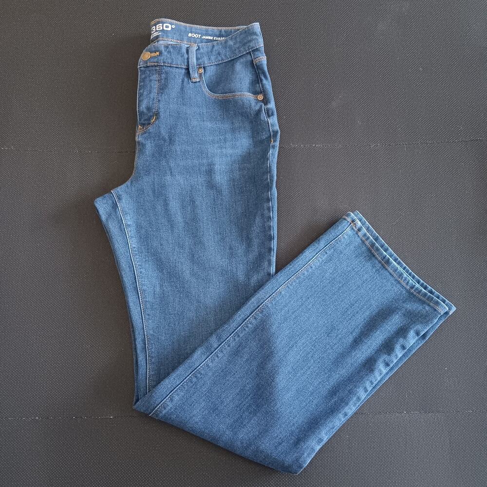 NyGard Denim Rare Wide Boot Cut Jeans 360 4-Way Stretch Dark Wash‎ size 10